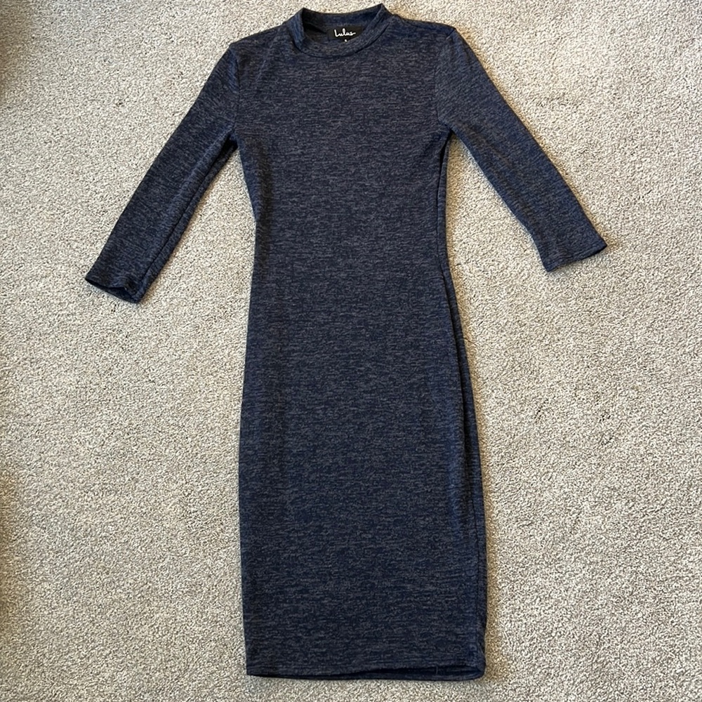 Lulus Bodycon Midi Quarter Sleeved Dress